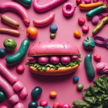 Sočni Sendvič z Roza Klobaso